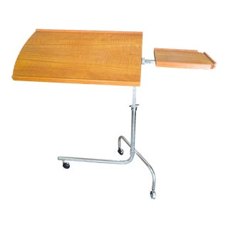 Vintage Danish Modern Rolling Tray Table Teak by Hmn For Sale