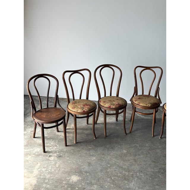 This set of seven bentwood café chairs carries the kind of story that makes vintage worth chasing — brought home by their...