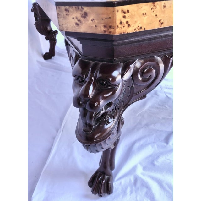 Neoclassical A Vintage 1980's Baker Furniture Neoclassical Griffin Cocktail Table For Sale - Image 3 of 8