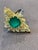 Metal 5.82 Ct Natural Colombian Cushion Cut Emerald & 3 Ct RoseCut Diamond Ring 18 Kt For Sale - Image 7 of 8