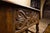 Decorative chest made of solid oak wood, dating back to the 19th century. The front is decorated with a distinctive hand...