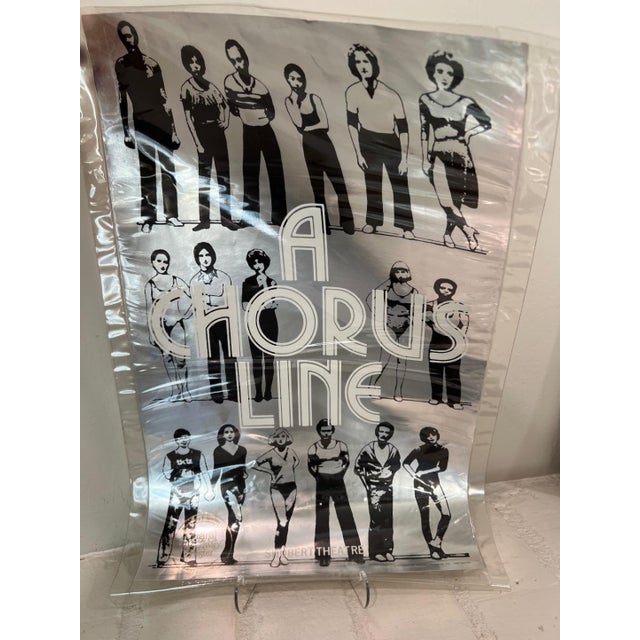 A Chorus Line Broadway poster from the Shubert Theatre, foil/mylar first edition. Vintage theater poster. Good vintage...
