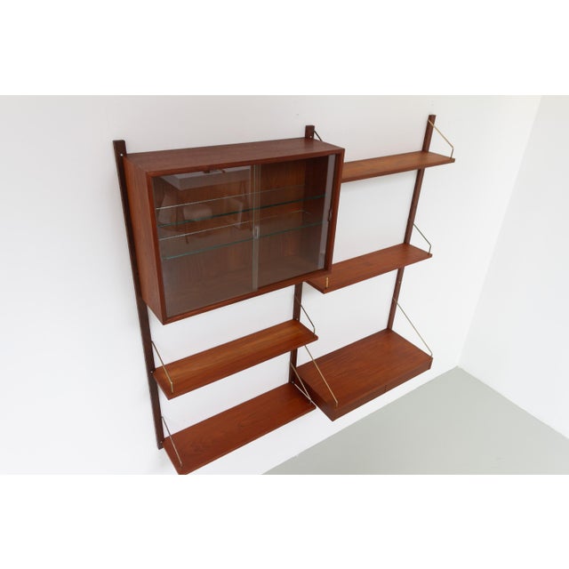 Wood Modern Danish Teak 2-Bay Modular Wall Unit by Poul Cadovius for Cado, 1960s For Sale - Image 7 of 18