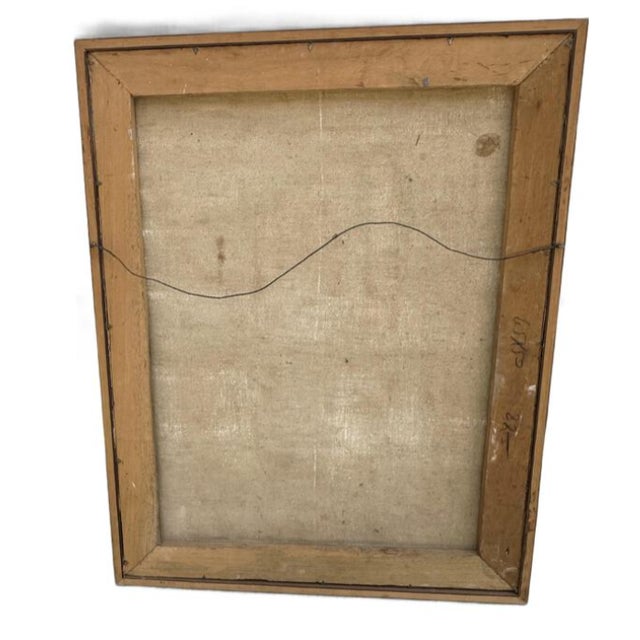 MCM Abstract Painting on Canvas, Signed For Sale - Image 9 of 9