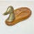 Mid-Century Modern 1970s Mid-Century Rustic Arts & Crafts Brass Duck & Oak Dresser Top Valet Caddy Catchall For Sale - Image 3 of 8