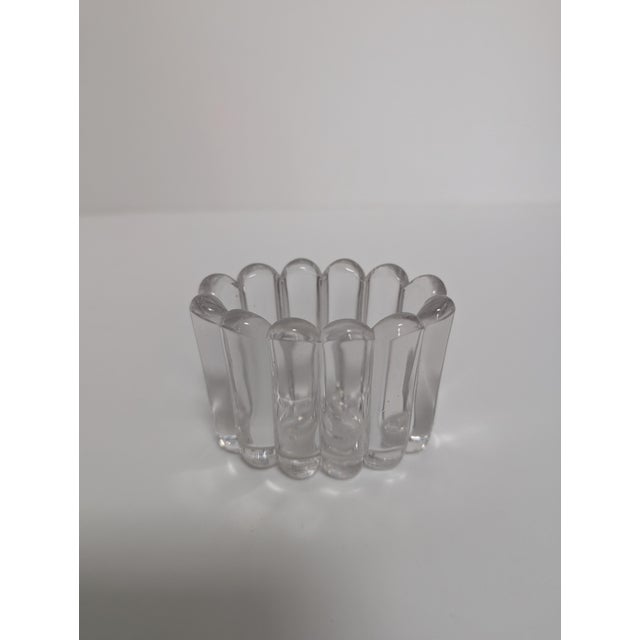 Clear Glass Mid Century Cigarette Holder. Excellent Condition. If you are a collector this is a very pretty Fluted Glass...