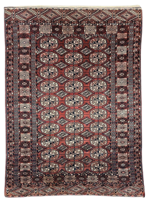 Nice Antique Turkmen Bokhara Rug, 1890s
