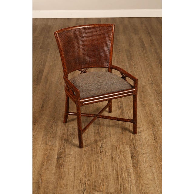 Coastal Ficks Reed Set of Four Woven Rattan Dining Chairs For Sale - Image 3 of 18