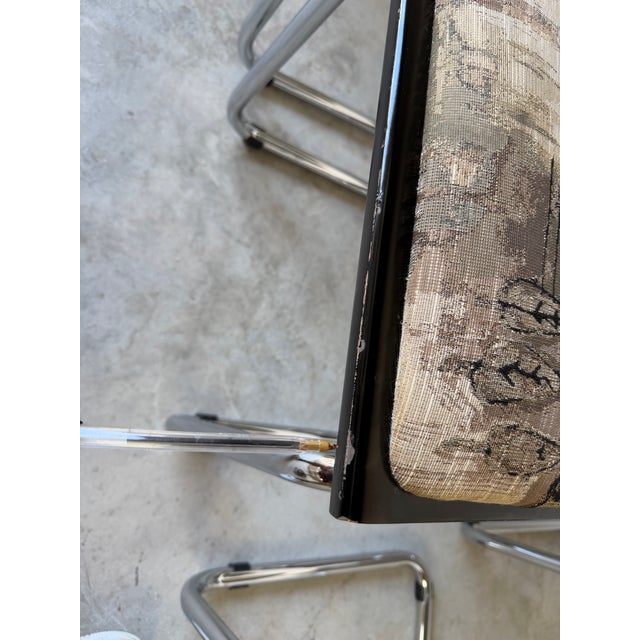Vintage Italian Marcel Breuer-Style Cesca Chrome and Cane Dining Chairs – Set of 6 For Sale In Miami - Image 6 of 12