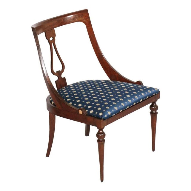 19th Century Italian Walnut Directory Gondola Chair For Sale - Image 5 of 5