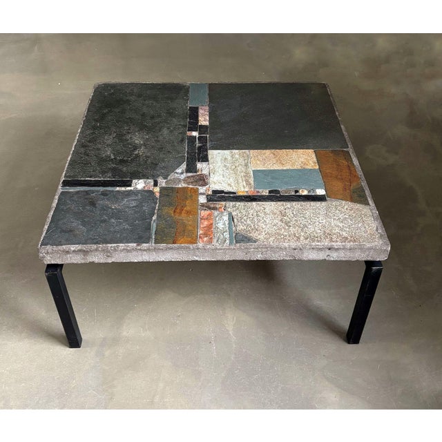 Hard to find, unique artwork coffee table designed and made by Rien Goené, Utrecht, late 50s. Rien Goené was a Dutch...