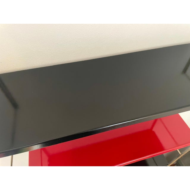 Mid-Century Modern Adjustable Brass and Metal Wall-Mounted Shelf, 1960s For Sale - Image 4 of 18