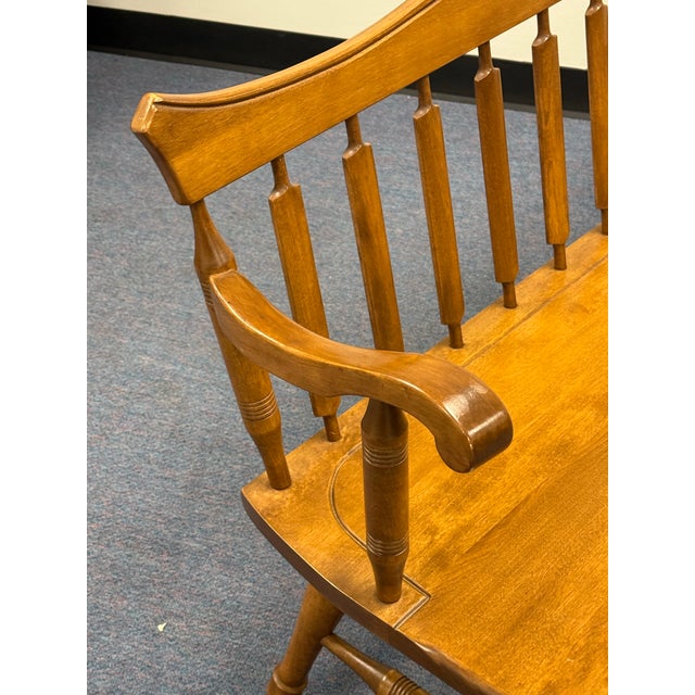 Wood Mid 20th Century Rockport Maple Bench For Sale - Image 7 of 12
