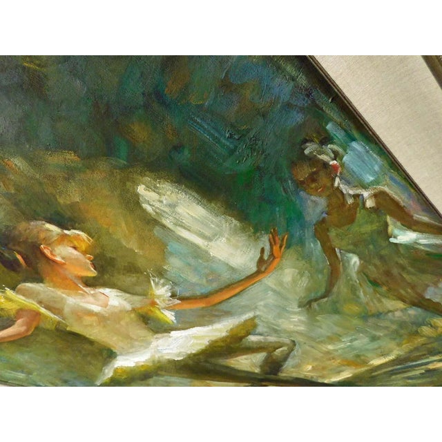 Textile Zhiwei Tu "Untitled" Ballerina Original Oil on Canvas With Custom Framed W/Book For Sale - Image 7 of 18