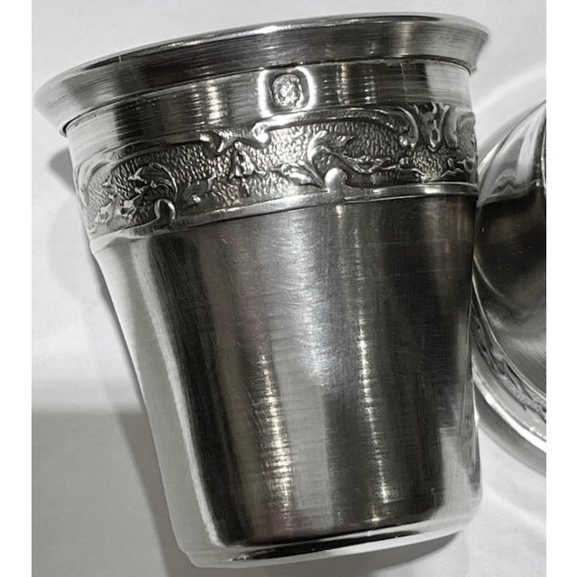 Silver Early 20th Century French Sterling Silver and Vermeil Liqueur Cups- Set of 6 For Sale - Image 8 of 11