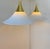 Brass and Opaline Glass Pendant Lights from Limburg, Germany, 1970s, Set of 2 For Sale - Image 6 of 11