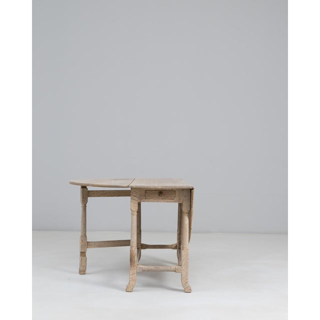 Wood 1900s French Oak Drop Leaf Table For Sale - Image 7 of 18