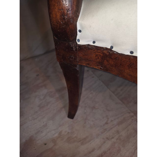 Brown Armchair With Swan Head Arms For Sale - Image 8 of 15