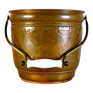 Antique English Hammered Copper Planter