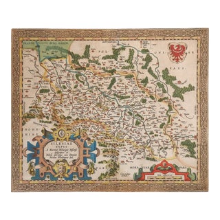 17th Century Abraham Ortelius Silesiae Typus Map For Sale