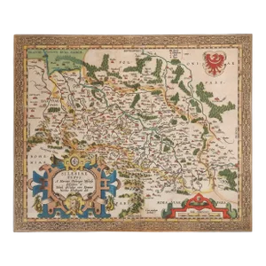 17th Century Abraham Ortelius Silesiae Typus Map