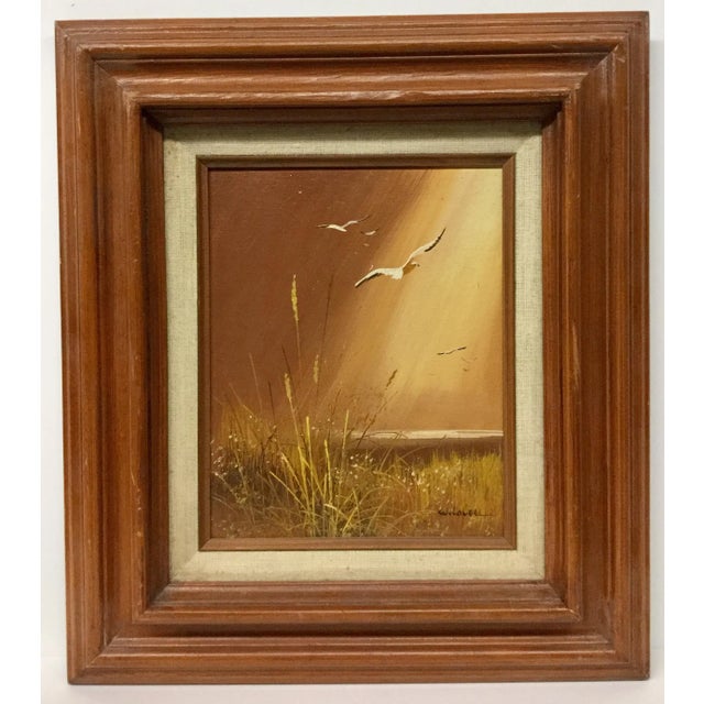 Mid Century Modern Original Oil Painting For Sale - Image 12 of 12