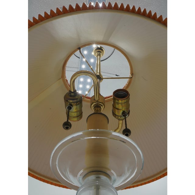 1980s Speer Pair of Brass & Blown Glass Tower Lamps For Sale - Image 11 of 13