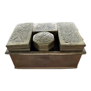 Early 20th Century Antique Asian Brass Betel Nut Box