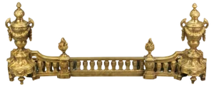 Late 19th Century French Bronze Fireplace Fender Set, 1890s, Set of 3