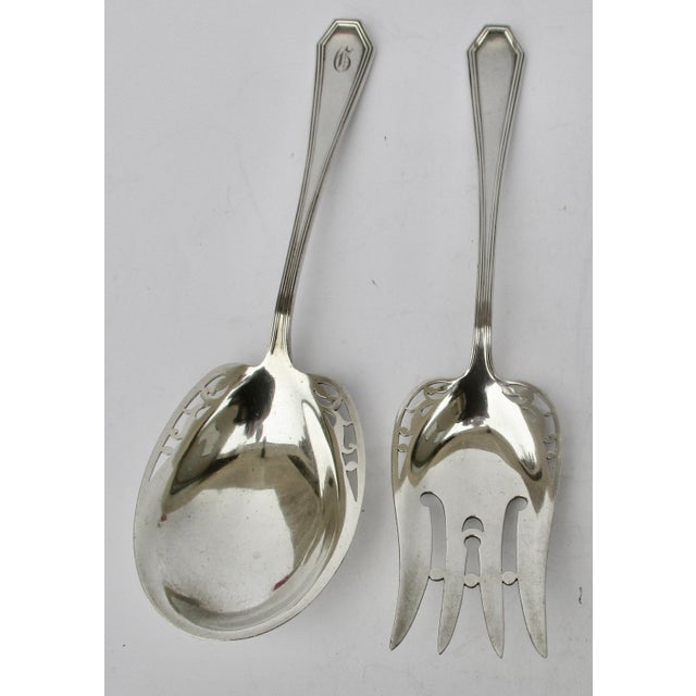 Sterling Silver Salad Set by Reed & Barton Circa 1910 - Set of 2 For Sale In New York - Image 6 of 8