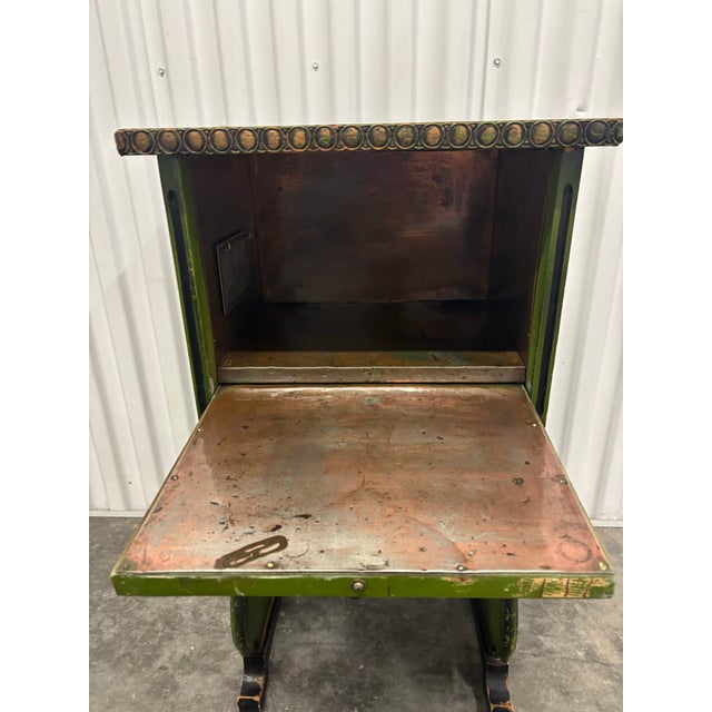 Antique Chinoiserie Style Copper Humidor Side Table For Sale In Chicago - Image 6 of 10