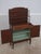 Traditional Vintage Regency Style 3 Tier Inlaid Mahogany Cabinet For Sale - Image 3 of 18