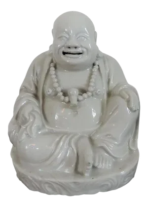 Late 18th or Early 19th Century Chinese Blanc de Chine Monochrome Porcelain Buddha