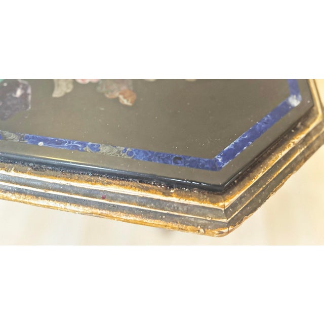 Pietra Dura Coffee Table with Flowers and Birds in Marble For Sale - Image 4 of 11