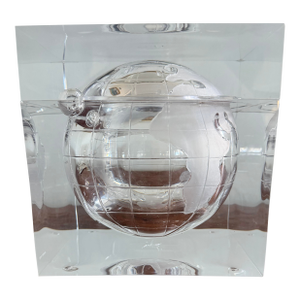 Italian Design Planet Earth Lucite Acrylic Ice Bucket by Alessandro Albrizzi
