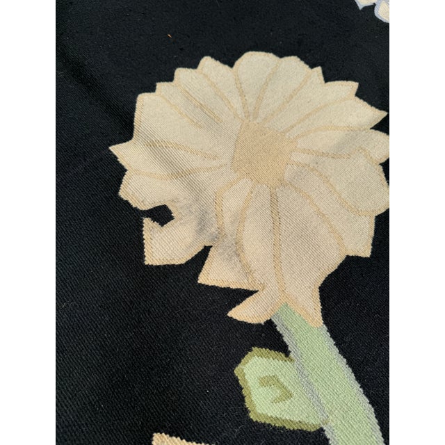 11ft 8in × 13ft 11in Strack Romania Botanical Kilim Area Rug, Circa 1990 For Sale - Image 4 of 12