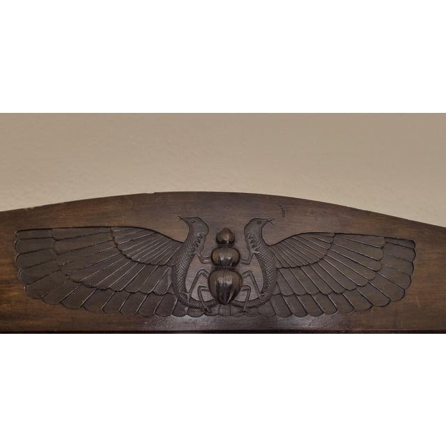 Brown Art Deco Egyptian Revival Walnut Mirrors, 1920, Set of 2 For Sale - Image 8 of 16