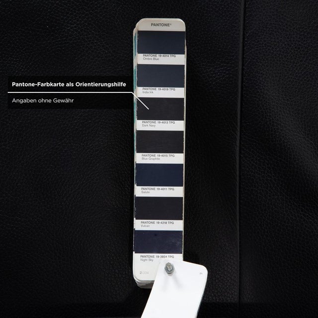 Blue Dark Blue Leather 510 Three-Seater Sofa with Manual Function from Rolf Benz For Sale - Image 8 of 13