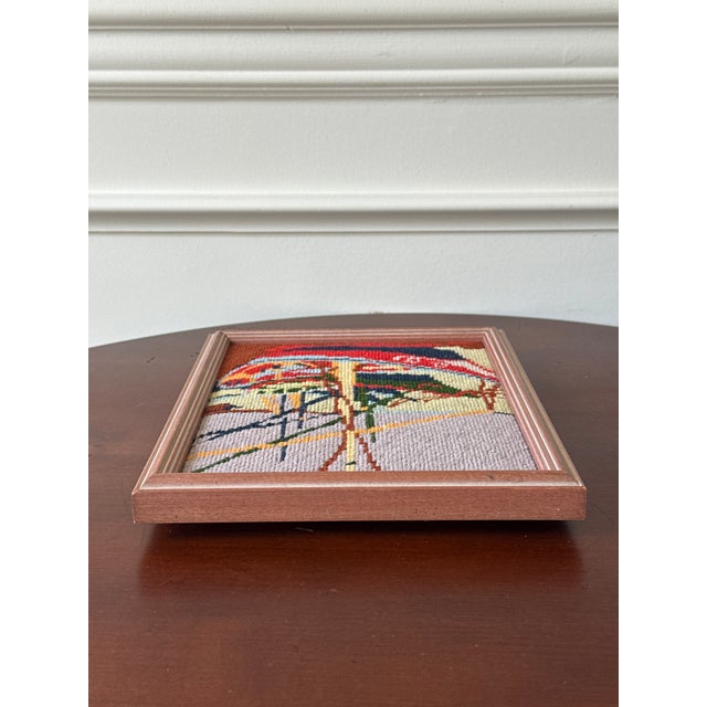 Vintage Framed Needlepoint Boats— A Pair For Sale - Image 15 of 18