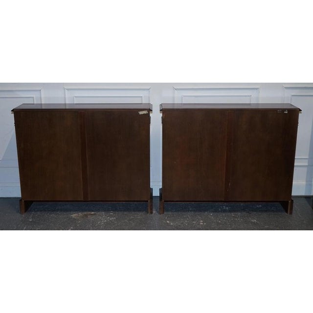Vintage Edwardian Style Sheraton Dwarf Open Bookcase Adjustable Shelves, Set of 2 For Sale - Image 18 of 18