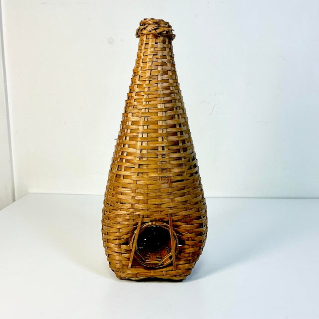 Farmhouse 1940s Vintage Boho Chic Rustic Wicker Eel Trap Basket For Sale - Image 3 of 12