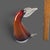Late 20th Century Italian Hand-Blown Art Glass Amber Figurine of a Toucan Bird For Sale - Image 5 of 8