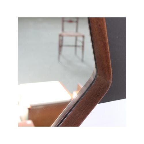 Wood Drop-Shaped Wall Mirror, 1950s For Sale - Image 7 of 11