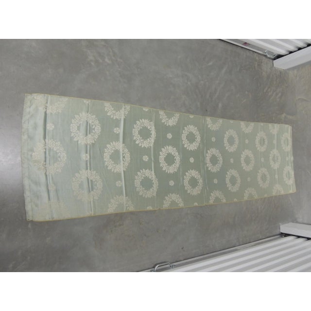 Antique Celadon Green Silk Woven Textile For Sale In Tampa - Image 6 of 6
