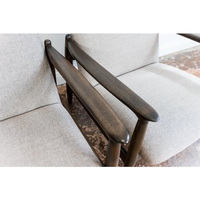 Mid-Century Armchairs GFM-64 by Edmund Homa with Upholstery from Kvadrat, Poland, 1960s, Set of 2 For Sale - Image 11 of 15