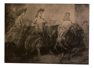 After C. Guys, Ballerinas, Photolithograph, Early 20th Century