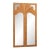 The Ginkgo Leaner Pencil Reed Rattan Full-Length & Floor Mirror With Brass Hinges For Sale