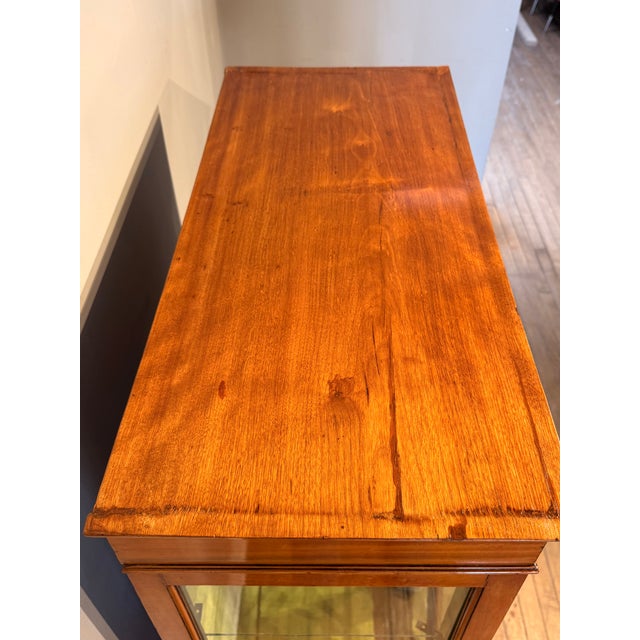 19th Cantury Sheraton-Style Mahogany Inlaid Curio Cabinet For Sale In Chicago - Image 6 of 10