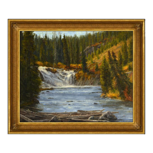Lewis Falls Oil Painting, Ryan Skidmore