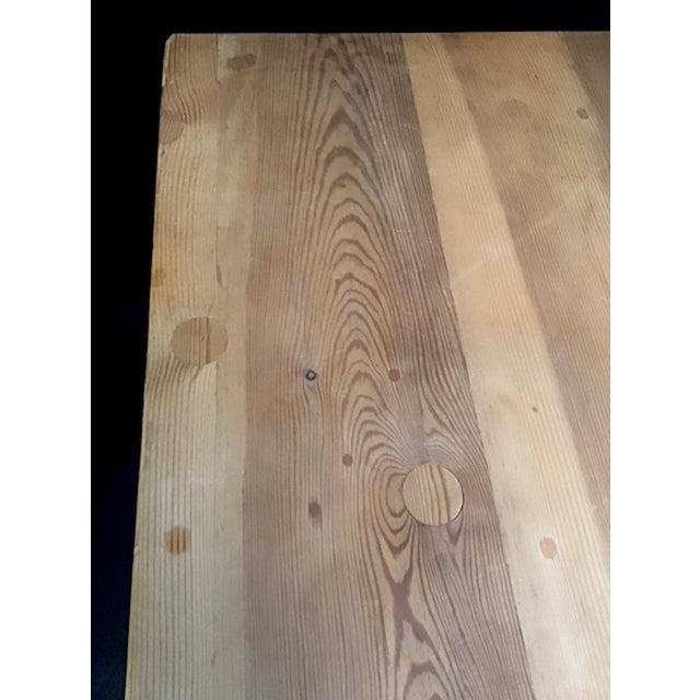 Brown Pine Table by Axel Einar Hjorth for Nordiska Kompaniet, 1938 For Sale - Image 8 of 18